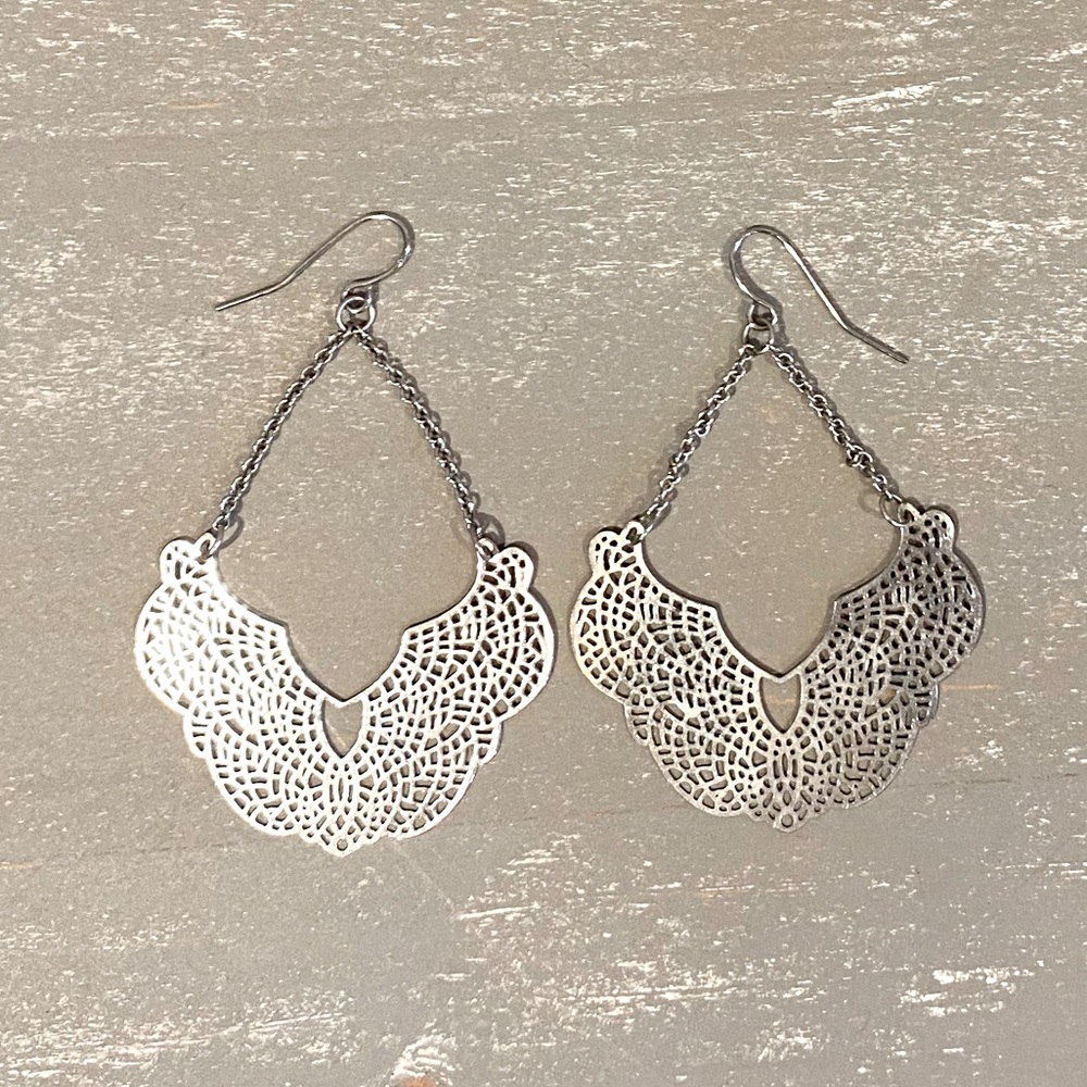Sterling Silver Dangle Vintage Earrings Statement NEW